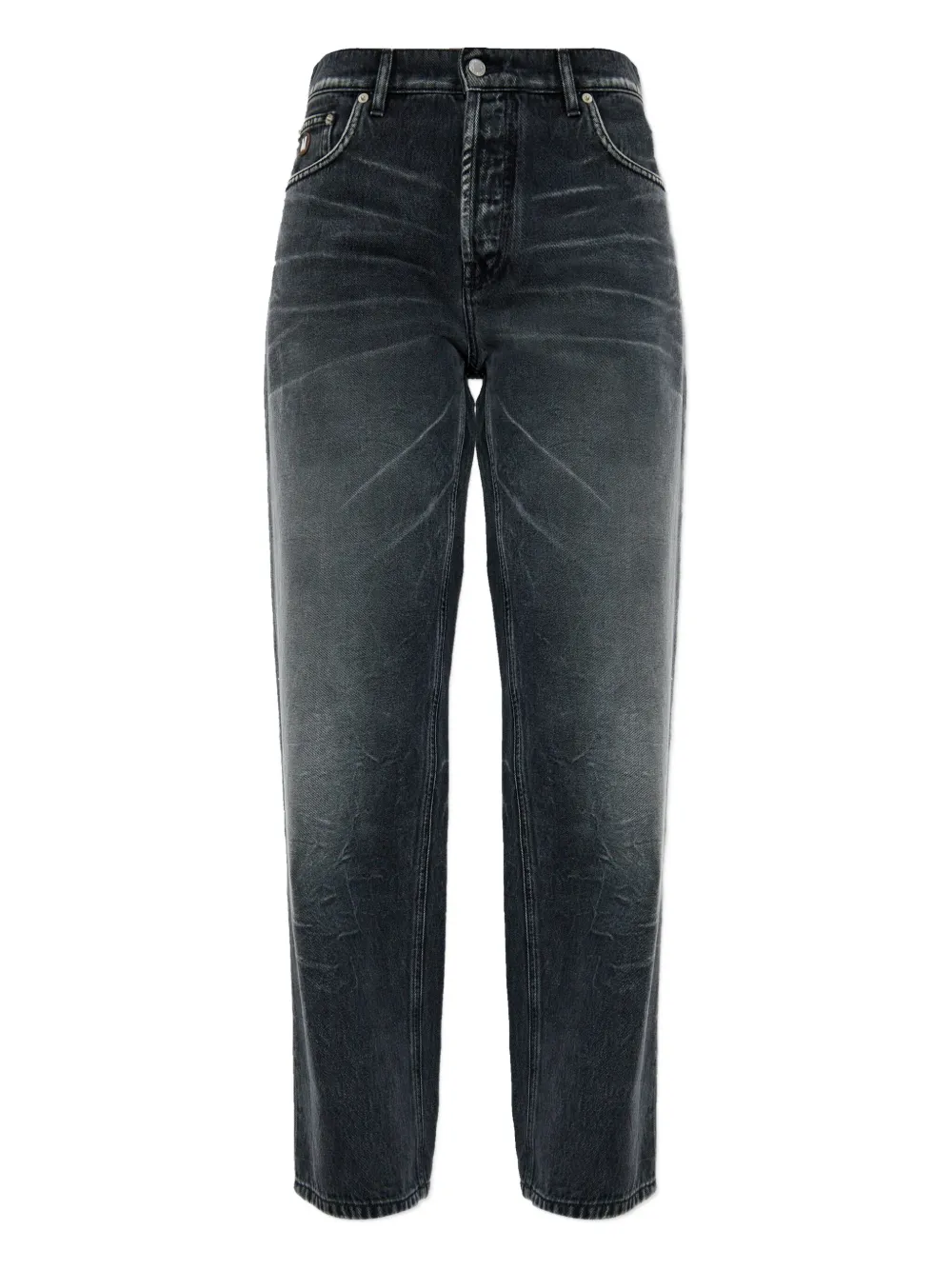 Moschino Jeans With Belt Loops In Black
