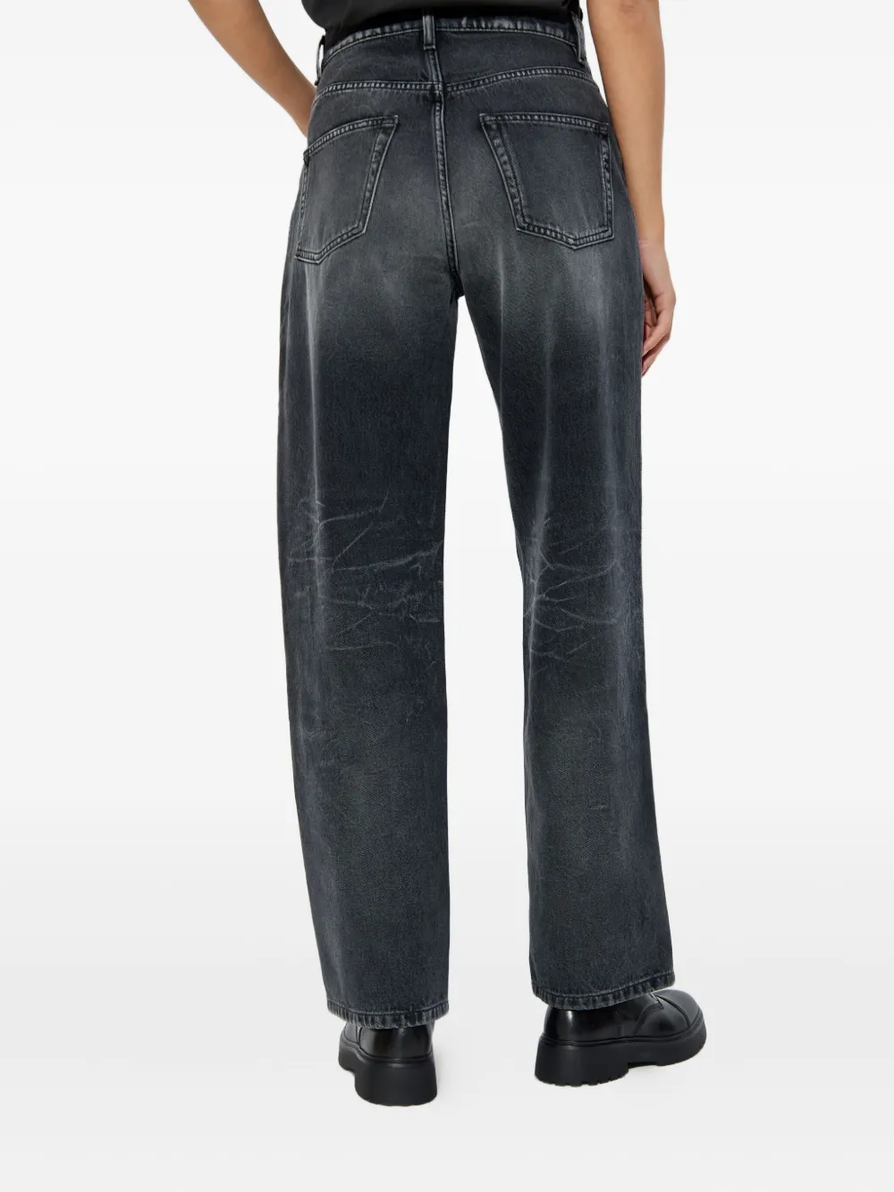 Moschino Jeans With Belt Loops In Black