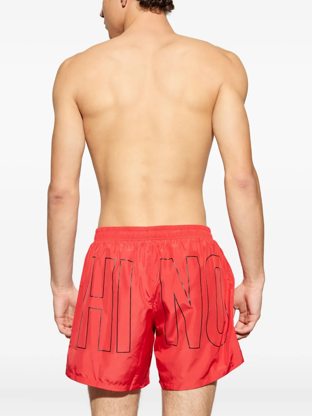 Moschino Logo-print Swim Shorts In Red