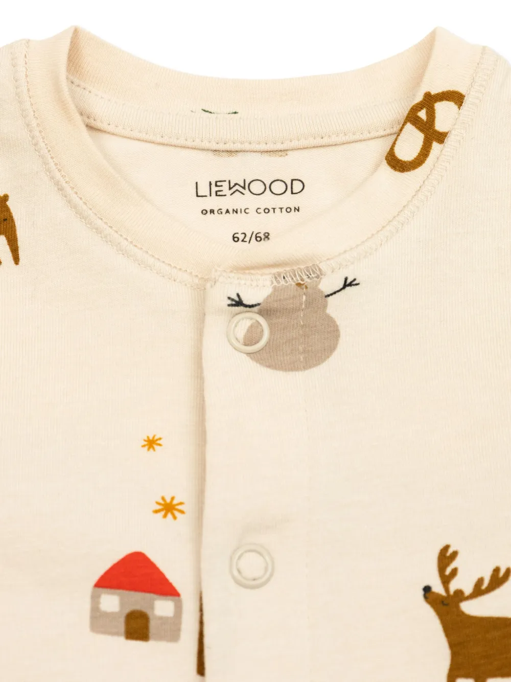 Liewood Birk Printed Babygrow In Neutral