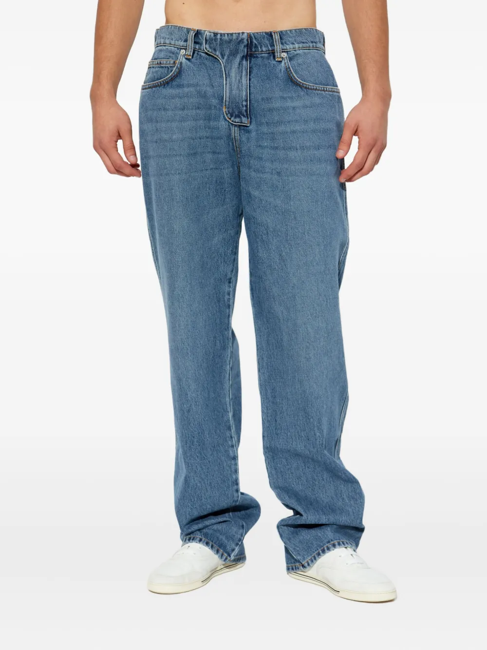 Balmain Jeans met logopatch Blauw