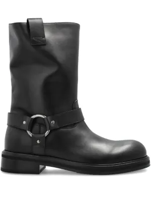 Dolce & Gabbana Zippered Leather Ankle Boots | Black | FARFETCH