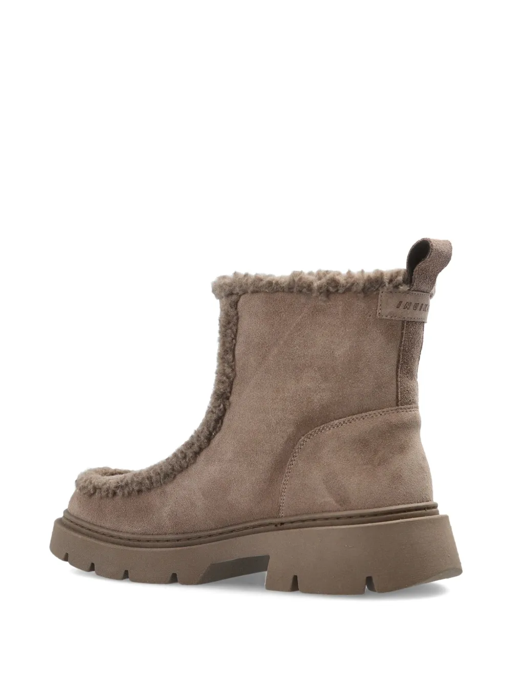 Inuikii Shearling-trim Ankle Boots In Brown