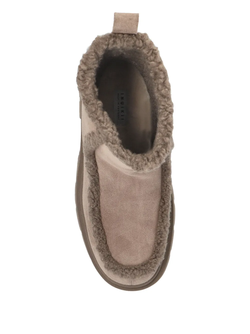 Inuikii Shearling-trim Ankle Boots In Brown