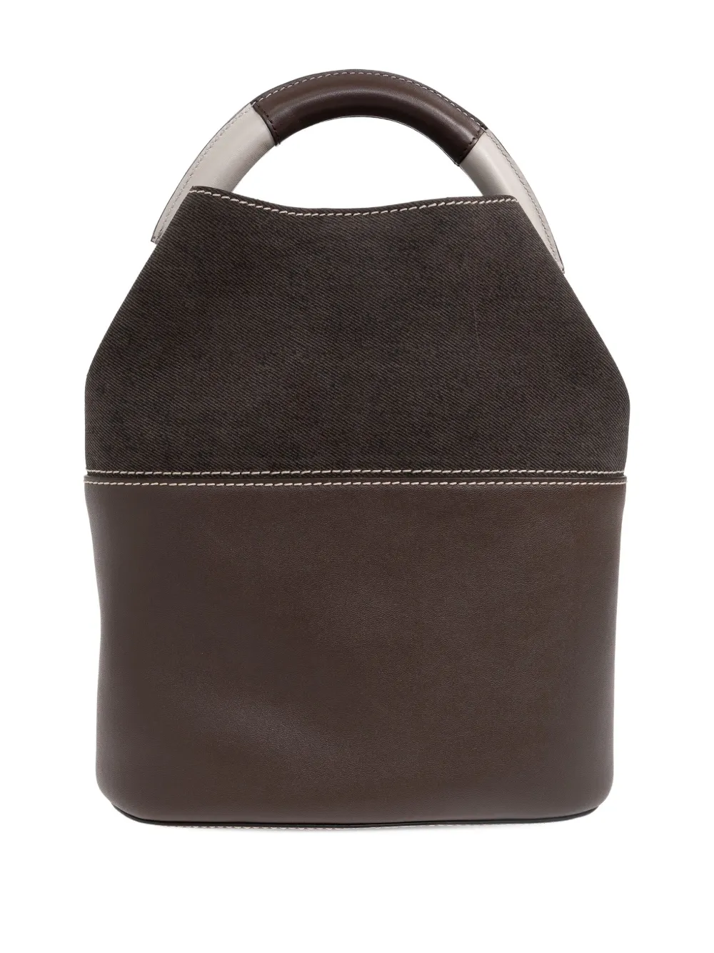 Furla Sfera Panelled Bucket Bag In Brown