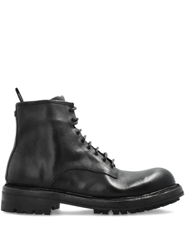 Dolce & Gabbana レースアップ レザーブーツ | ブラック | FARFETCH JP