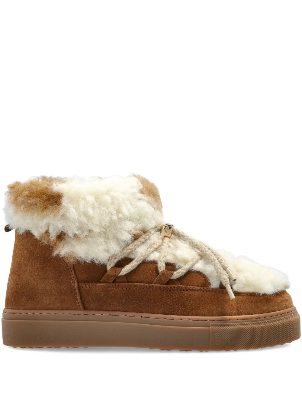 Inuikii fur lace-up trainers | Brown | Image 1