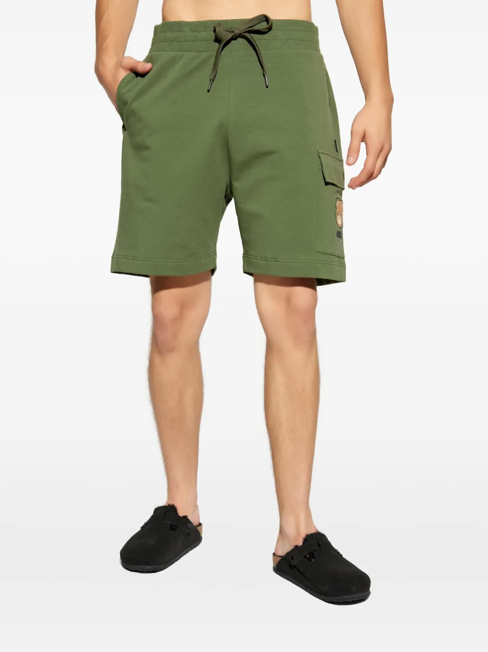 Moschino Teddy cargo shorts met logo Groen