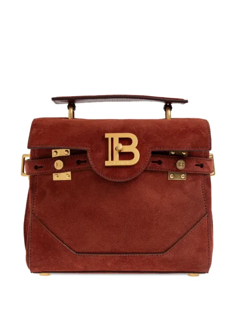 Balmain logo-plaque top-handle tote bag