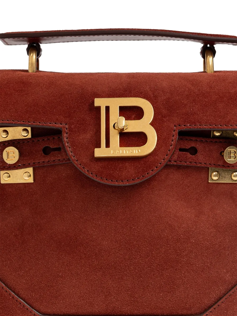 Balmain Logo-plaque Top-handle Tote Bag In Brown
