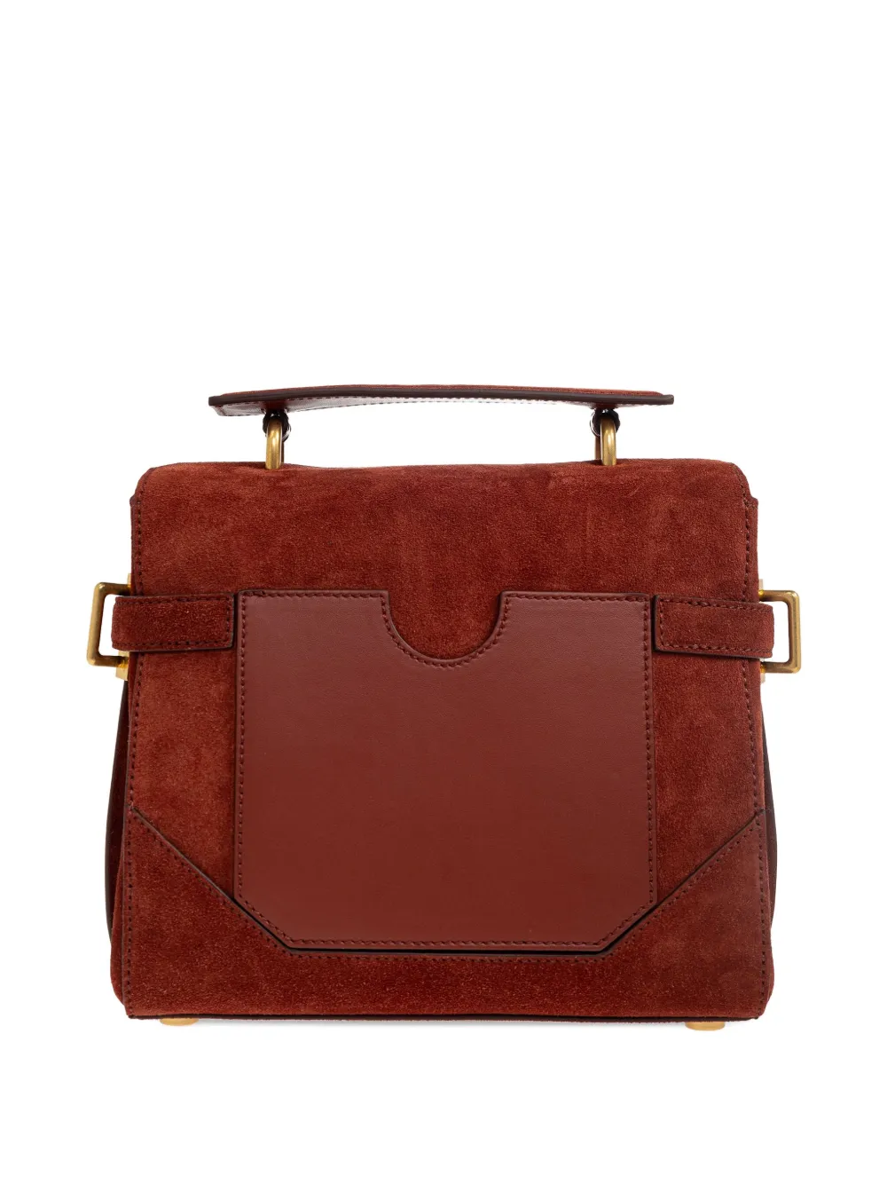 Balmain Logo-plaque Top-handle Tote Bag In Brown