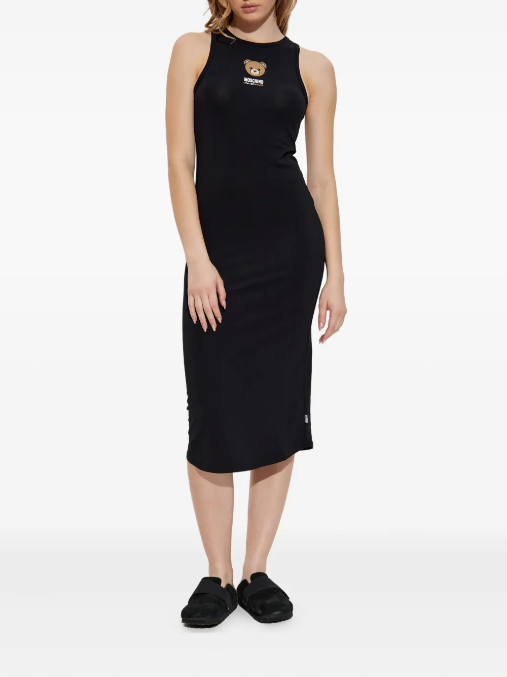Moschino teddy-logo dress - Zwart