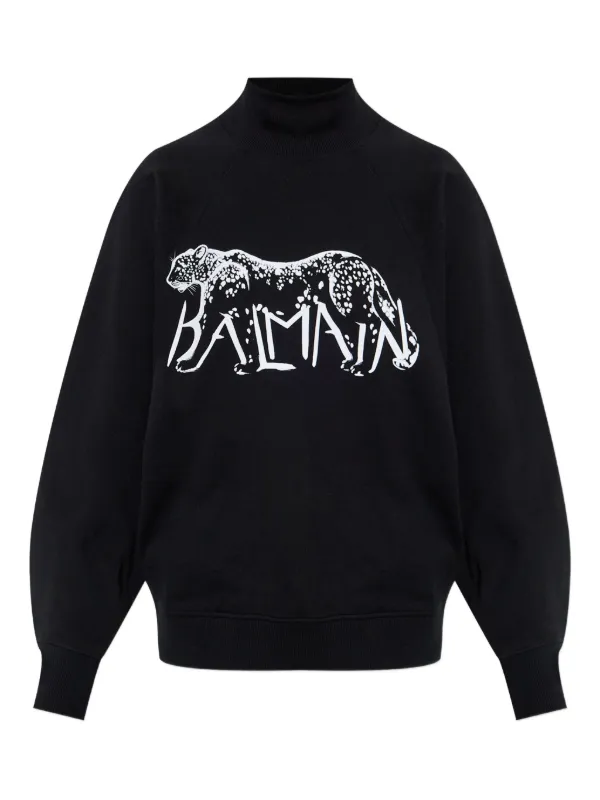 Balmain グラフィック タートルネックセーター | ブラック | FARFETCH JP