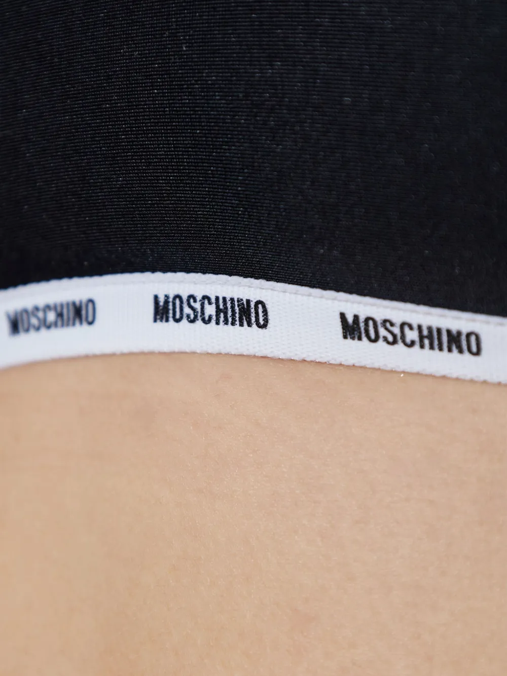 Moschino Bikinitop met logo afwerking Zwart