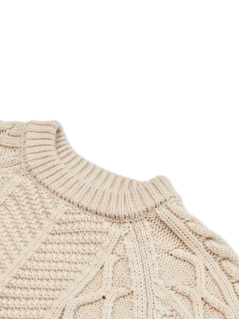 Liewood Cable-knit Crew-neck Sweater In Neutral