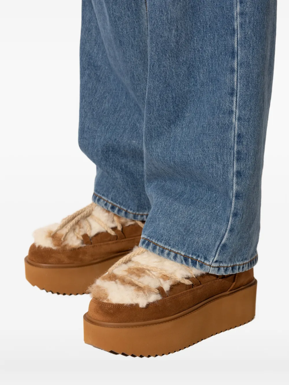 Inuikii Lace-up Platform Trainers In Animal Print