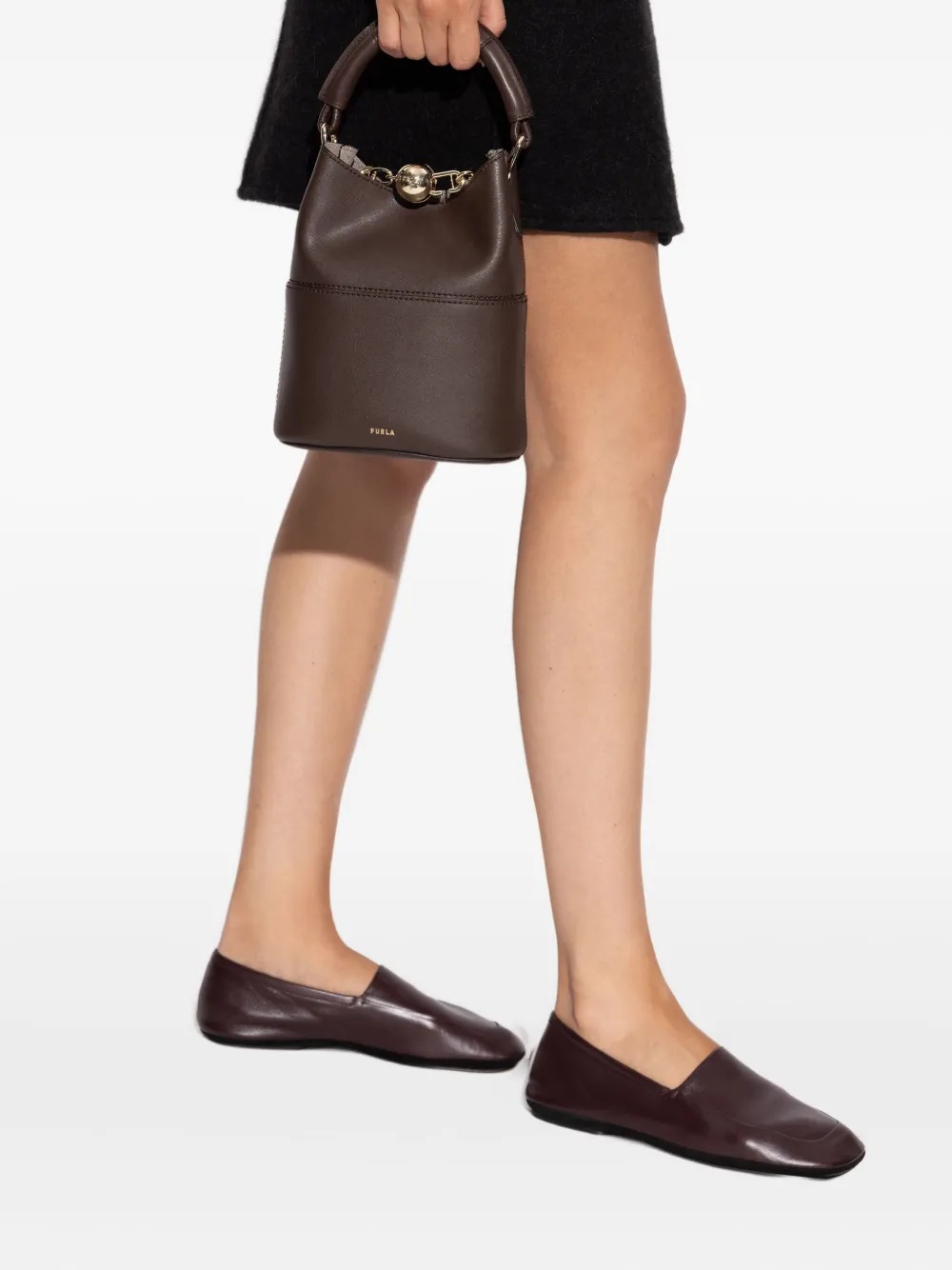 Furla Sfera Top-handle Tote Bag In Brown