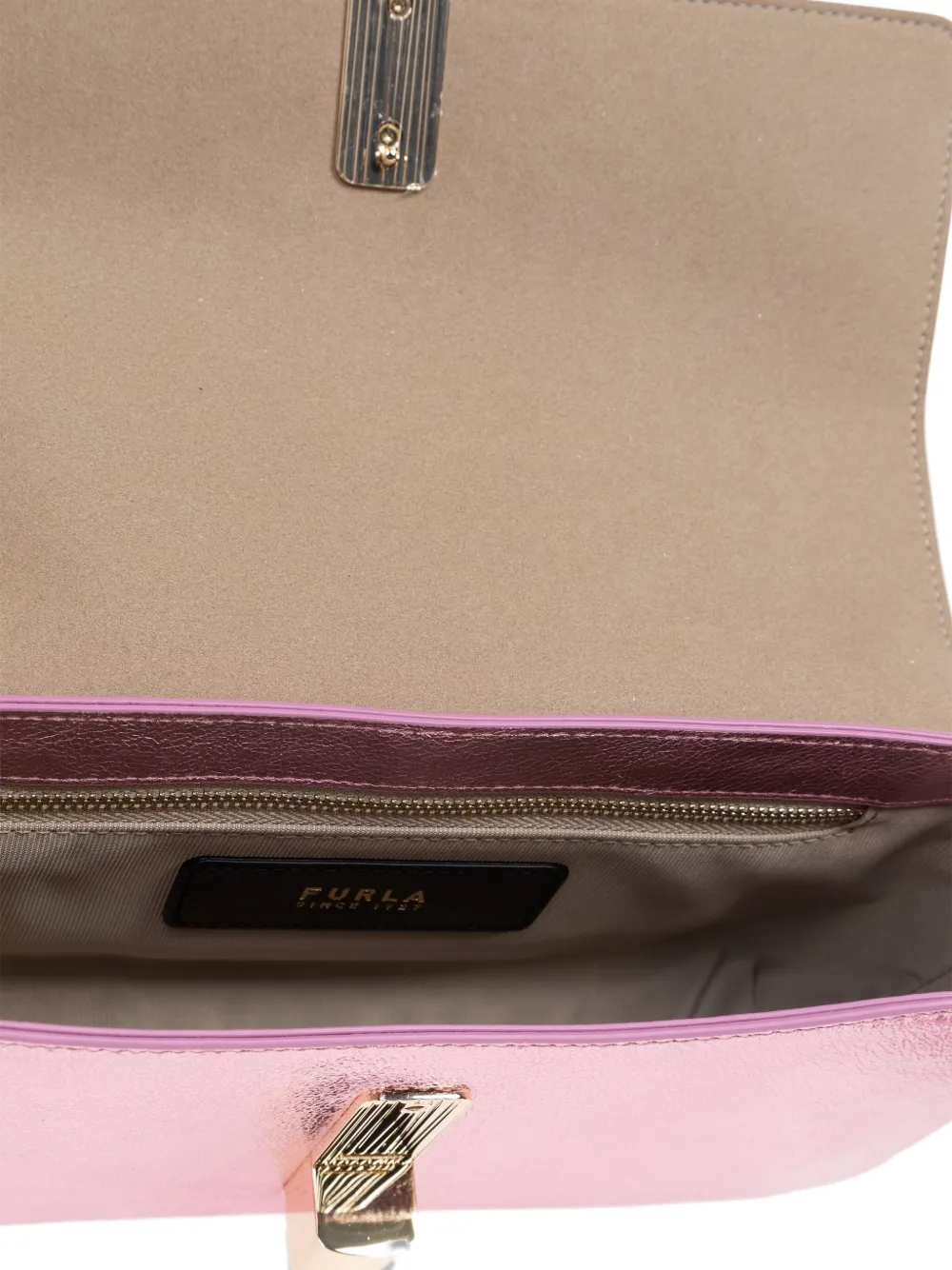 Furla Iride crossbodytas met logoplakkaat Roze