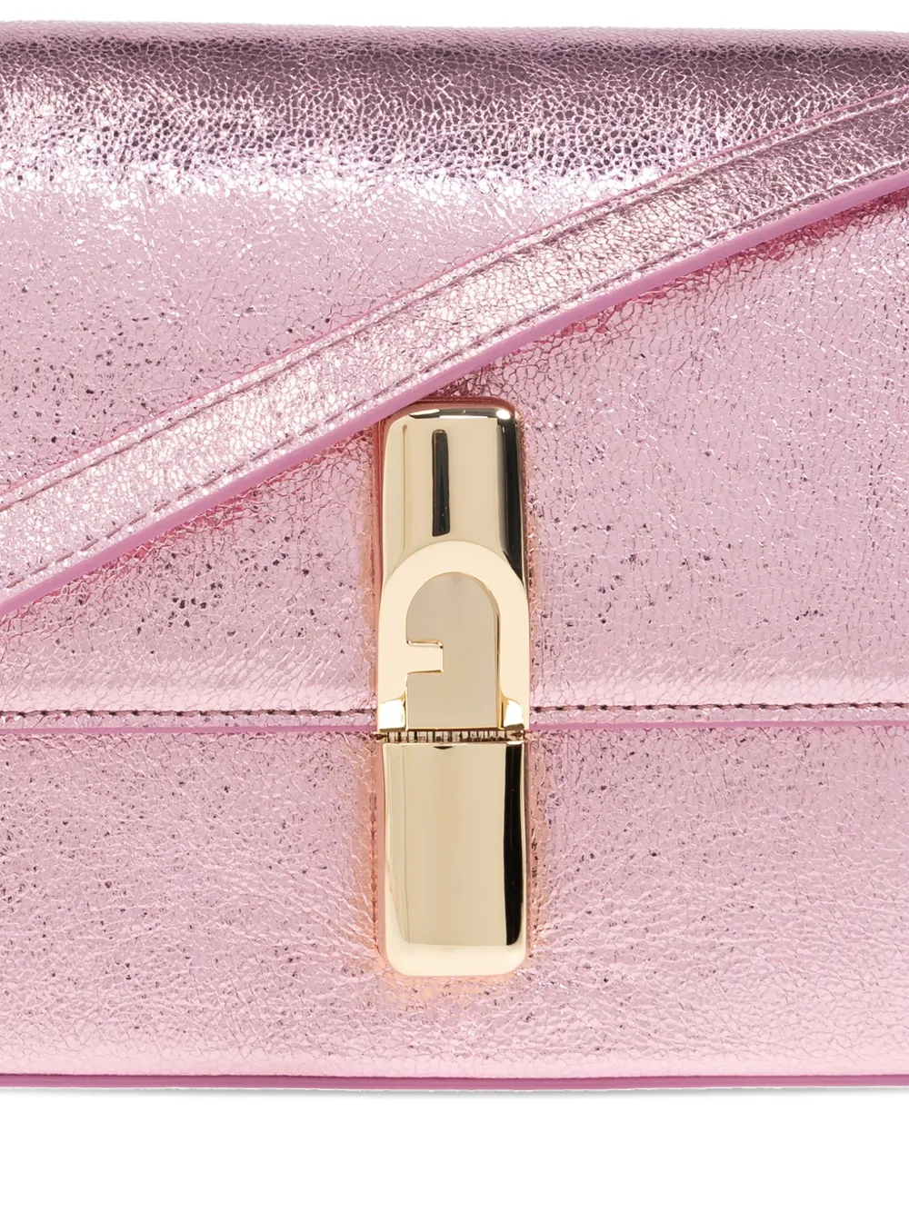Furla Iride crossbodytas met logoplakkaat Roze