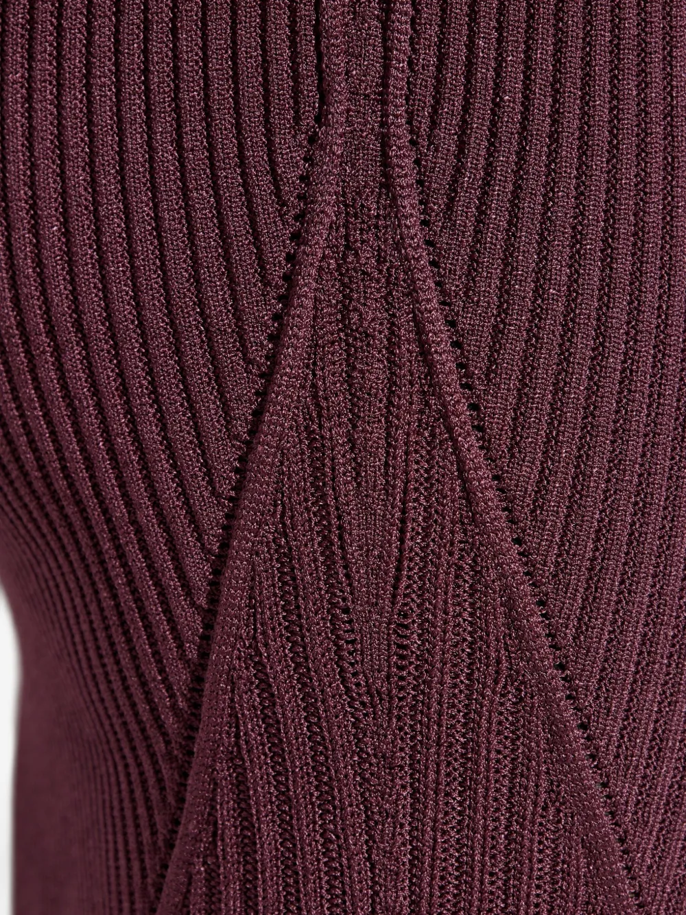 Balmain Ribbed Mini Skirt In Purple