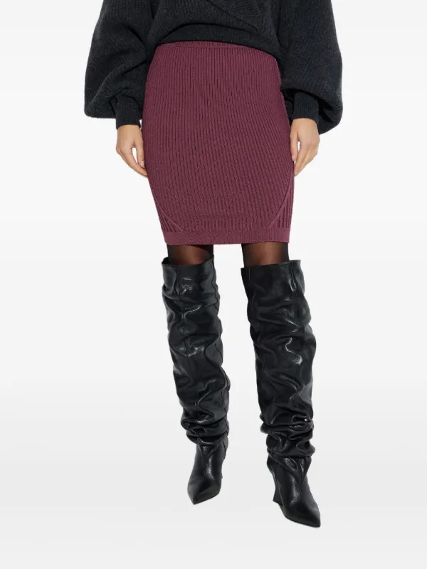Balmain リブ ミニスカート | パープル | FARFETCH JP