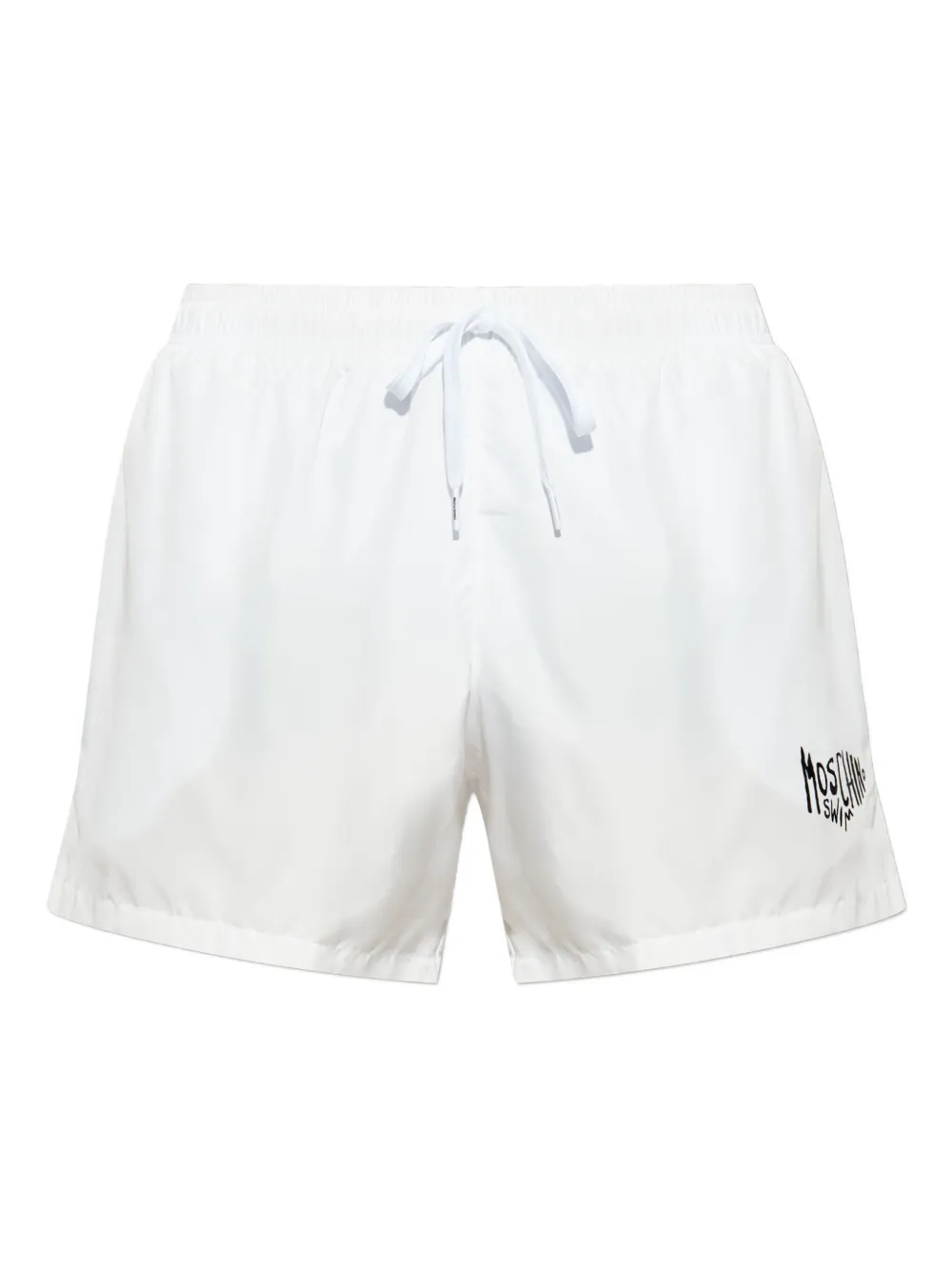 Moschino Logo Swim Shorts In White