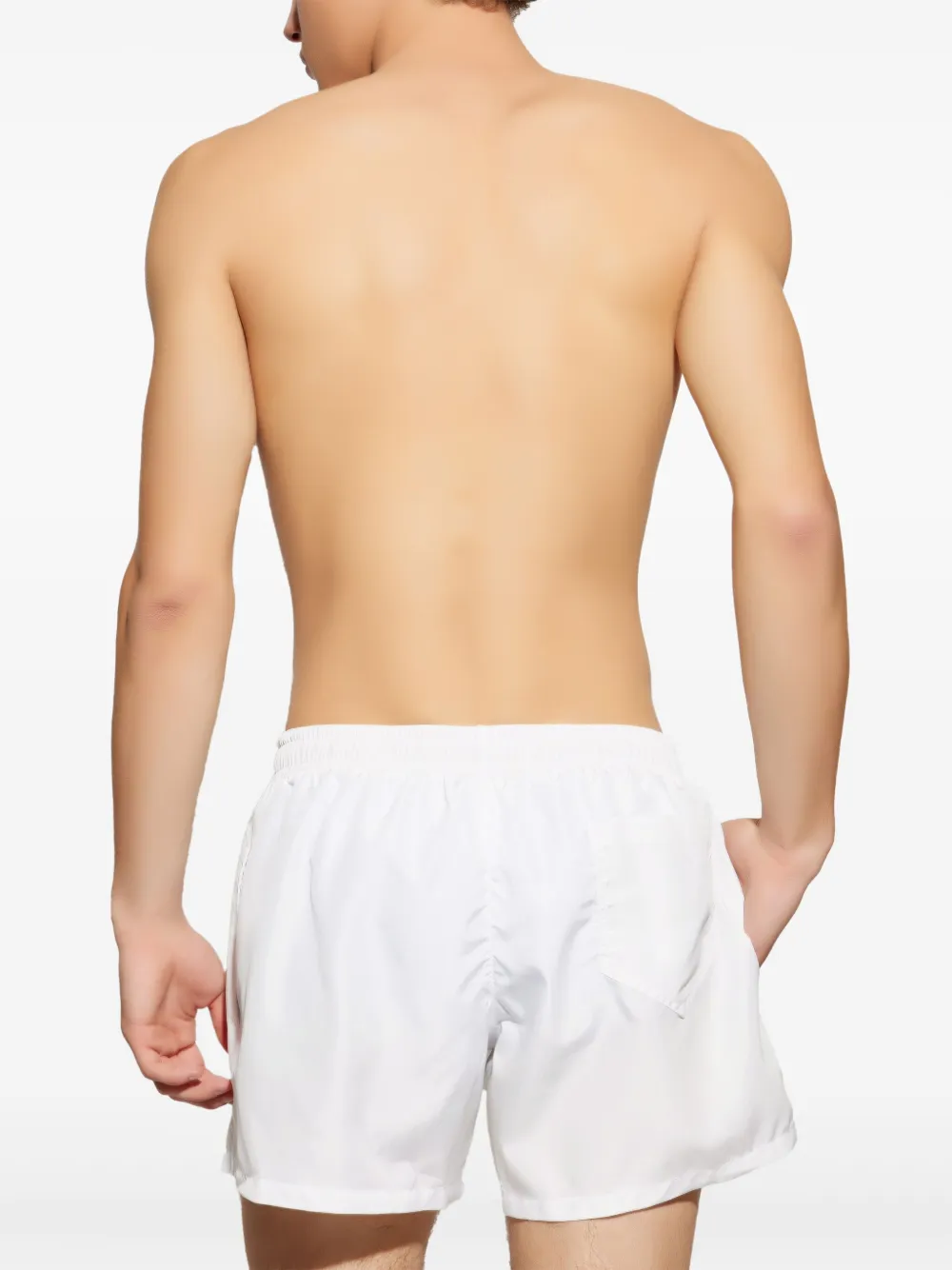 Moschino Zwembroek met logo Wit