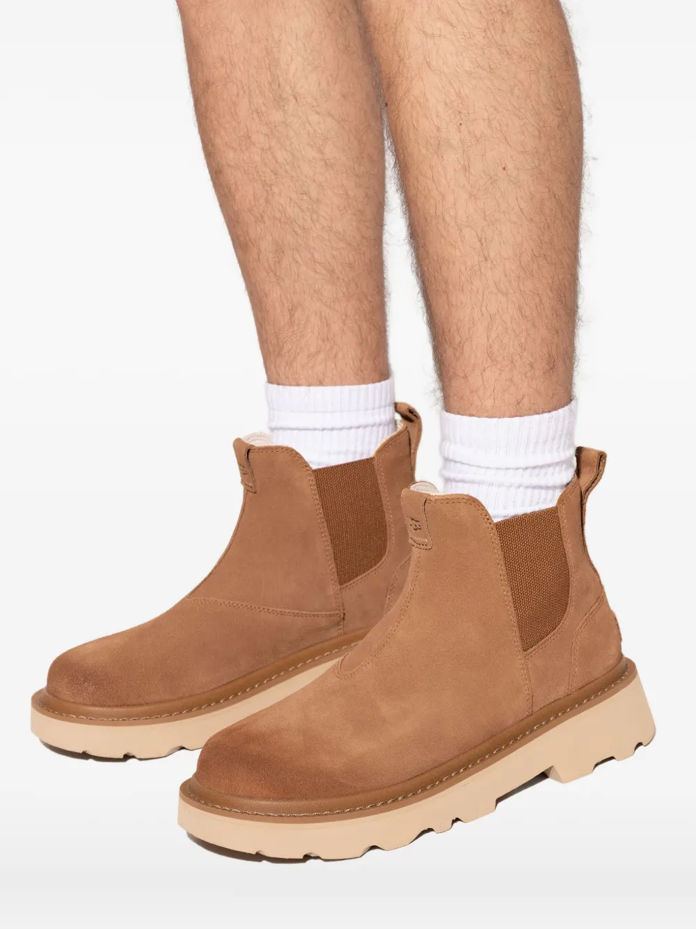 Ugg Suede Chelsea Boots In Brown