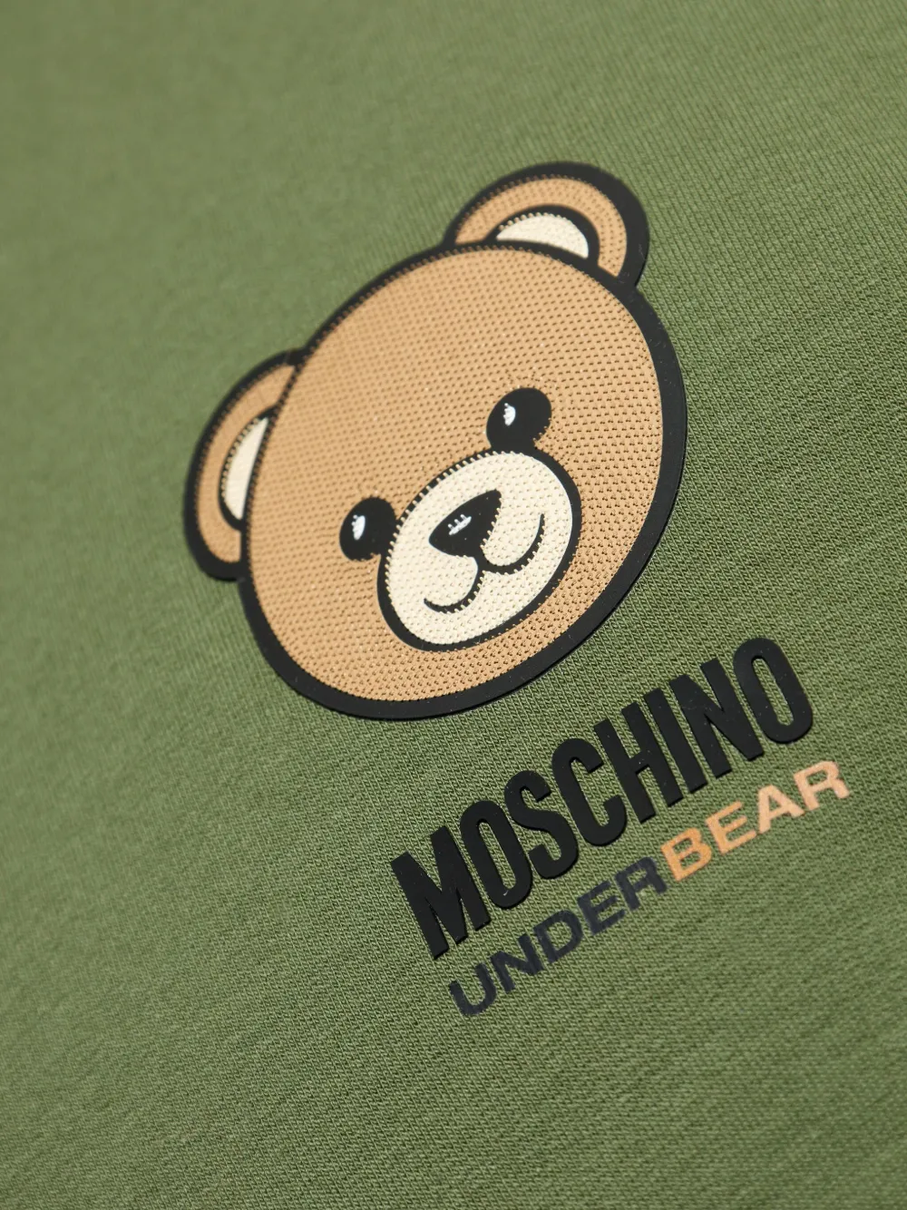 Moschino Button Bear-graphic Polo Shirts In Green