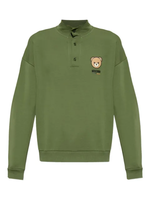 Moschino button bear-graphic polo shirts