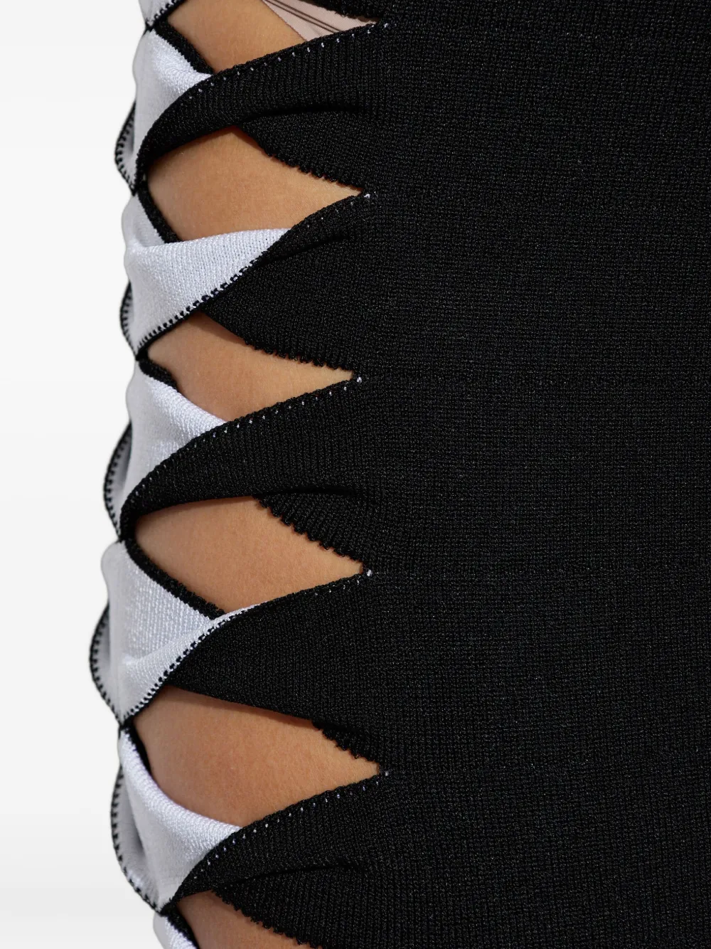 Balmain Cut Out-detailed Midi Dress In Black
