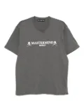 Mastermind World logo-embroidered T-shirt - Grey
