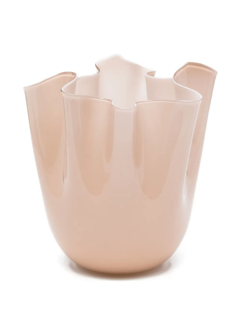 Venini Fazzoletto Vase In Neutral