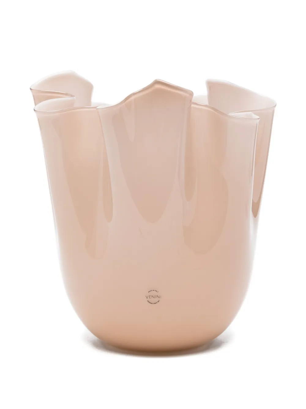 Venini Fazzoletto Vase In Neutral