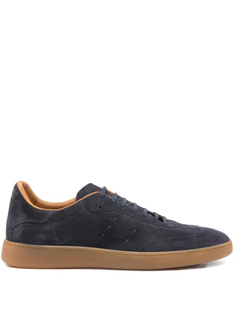 Kiton suede lace-up sneakers