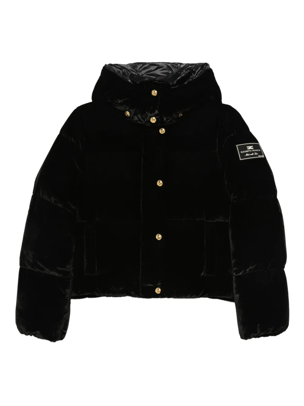 Elisabetta Franchi  hooded puffer jacket | Black | Image 1