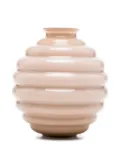 Venini Deco ribbed vase (17cm x 18cm) - Pink