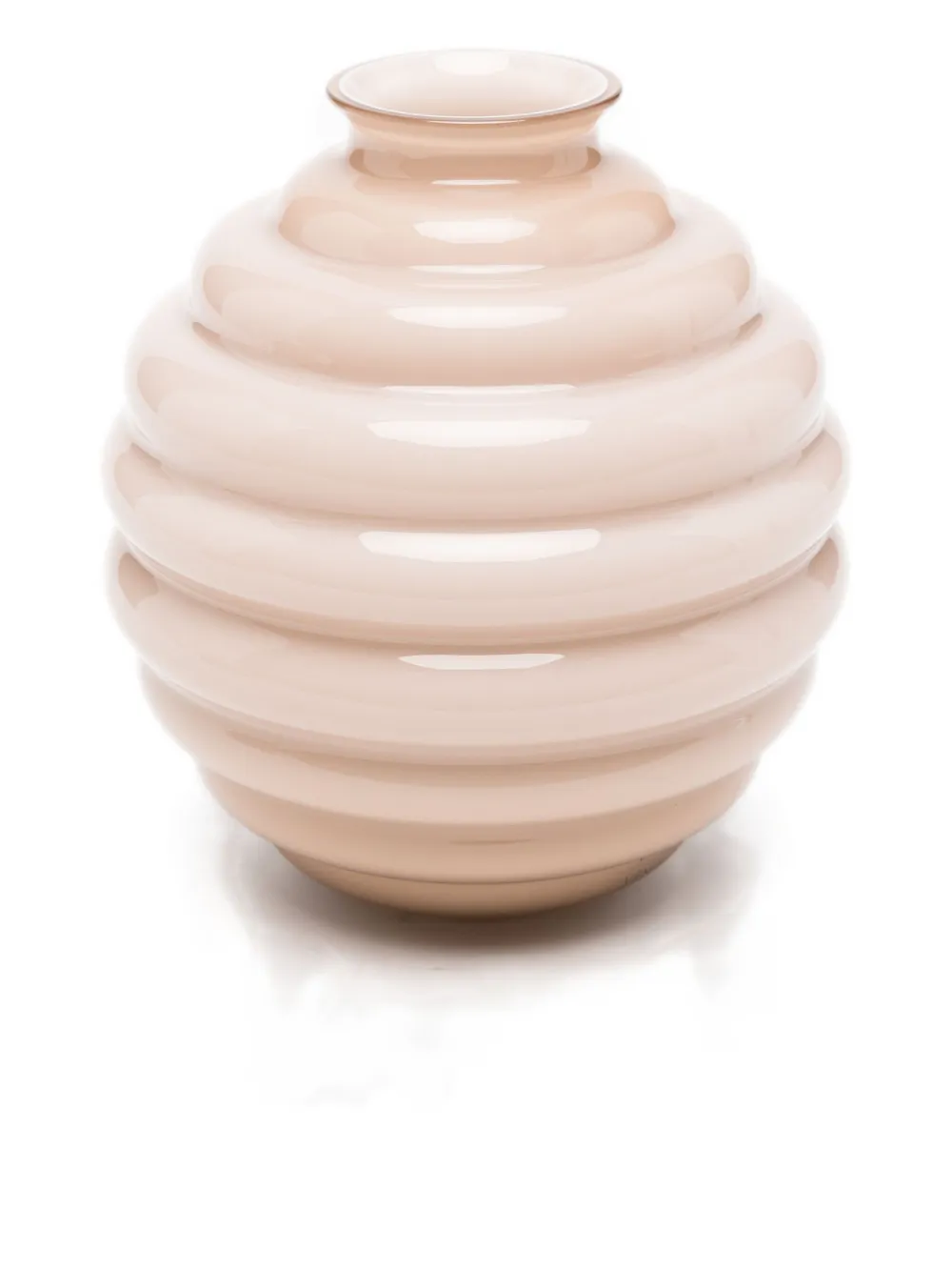 Venini Deco ribbed vase (17cm x 18cm) | Vases | Image 2
