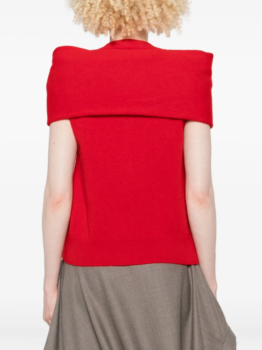 Alainpaul Button Cardigan In Red