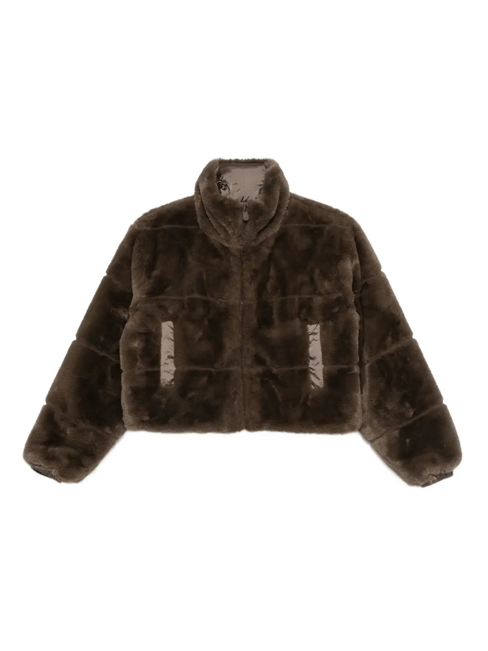 Save The Duck reversible faux-fur jacket | Brown | Image 1