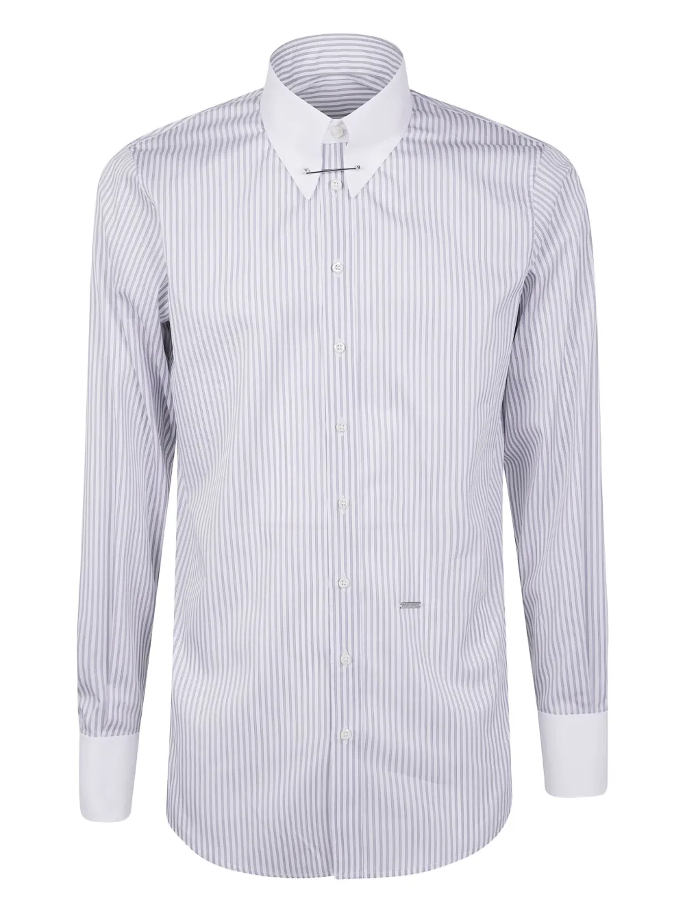DSQUARED2 chemise rayée à col pointu | blanc | Image 1