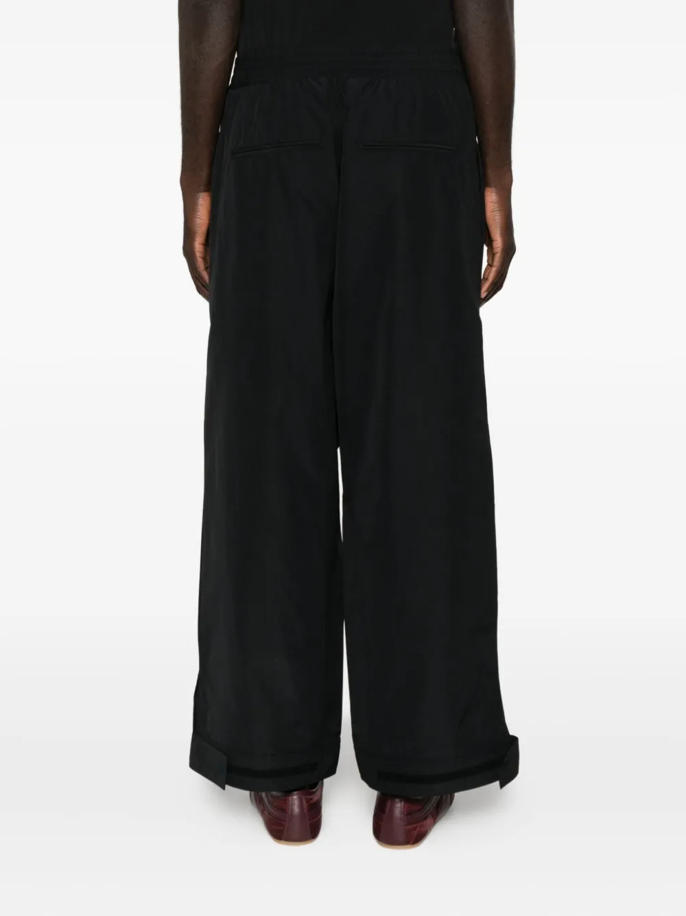 Plan C Broek met elastische taille Zwart