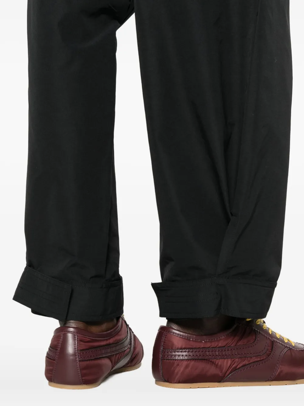 Plan C Broek met elastische taille Zwart