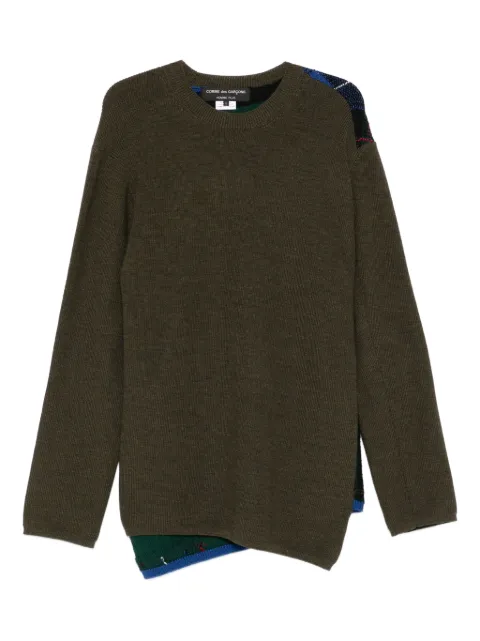 Comme des Garçons Homme Plus ribbed panelled sweater