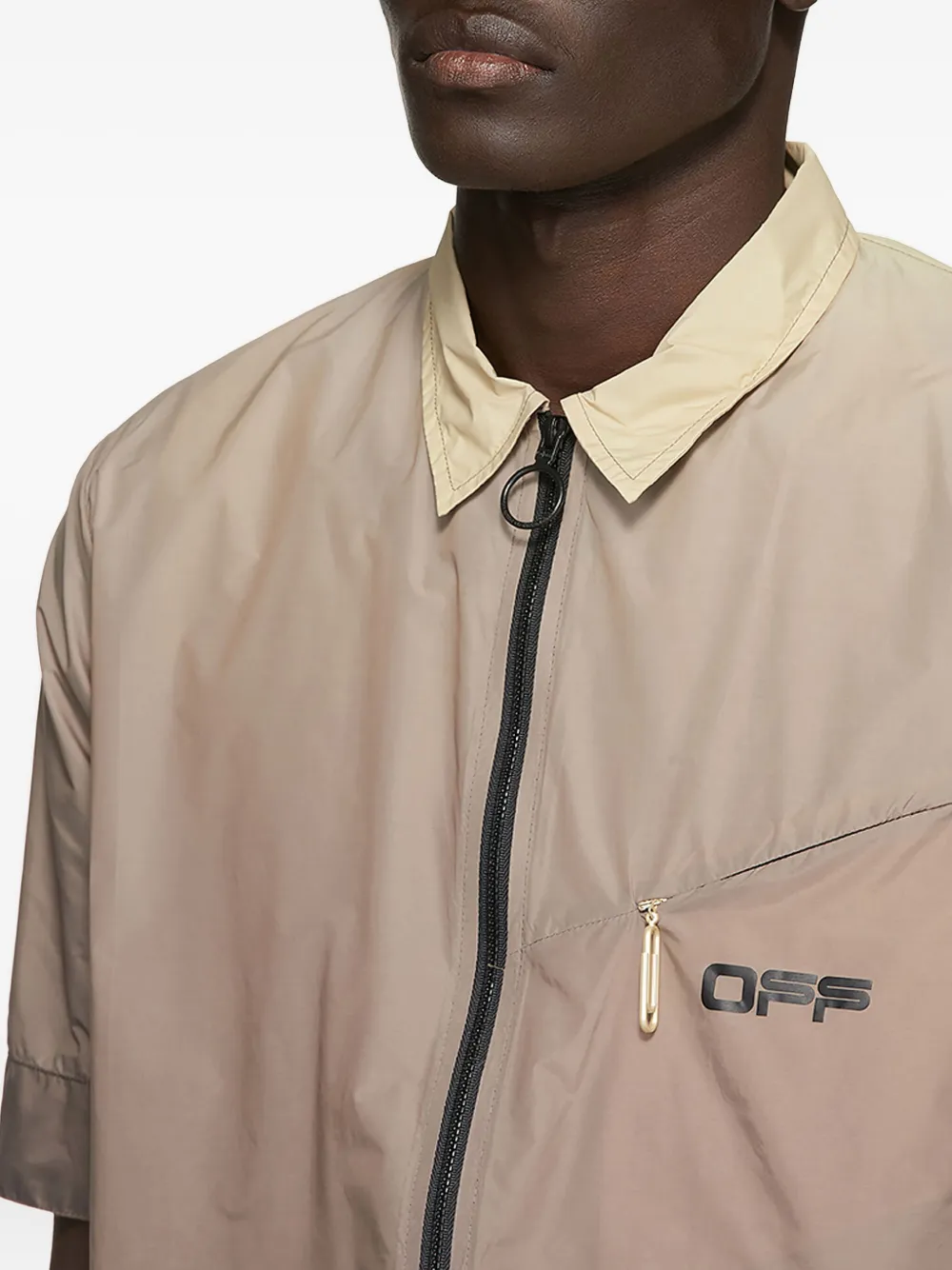 Off-White Overhemd met Arrow patroon BROWN