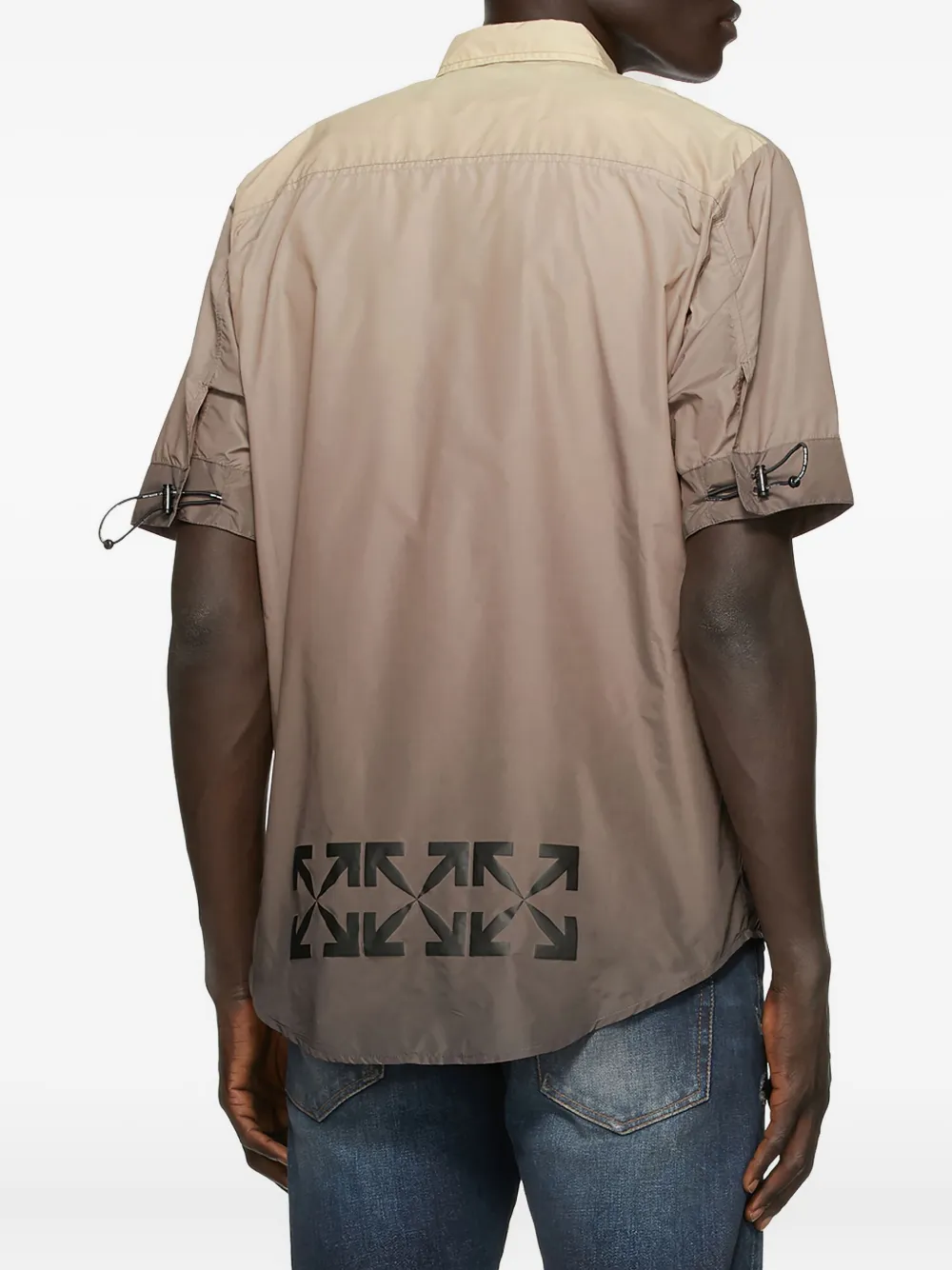 Off-White Overhemd met Arrow patroon BROWN