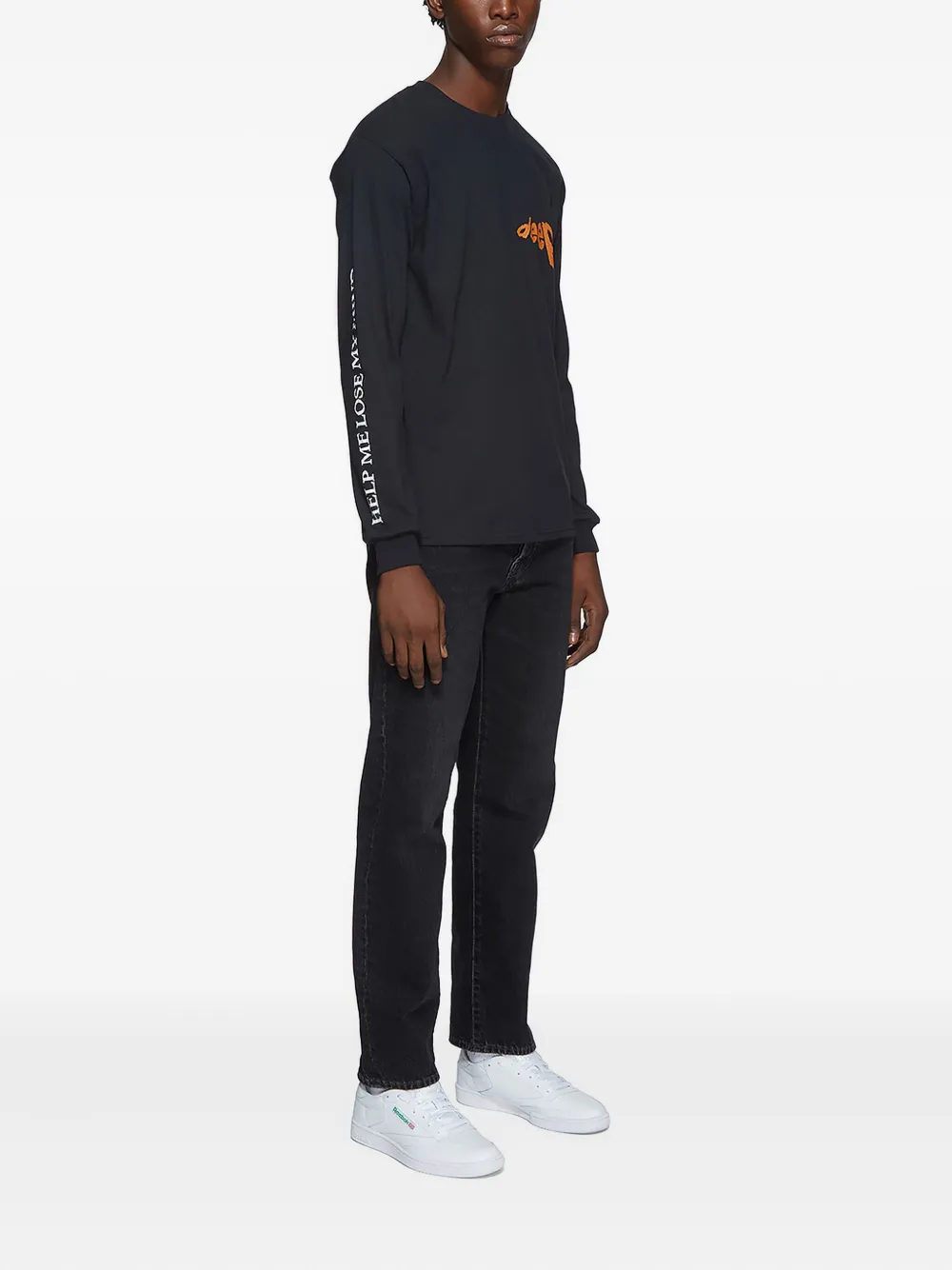 DARKOVELI Deep graphic long-sleeve T-shirt - Zwart