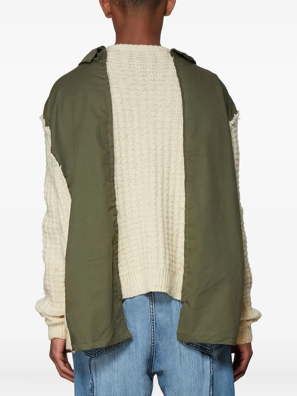 Panelled Knitted Sweater