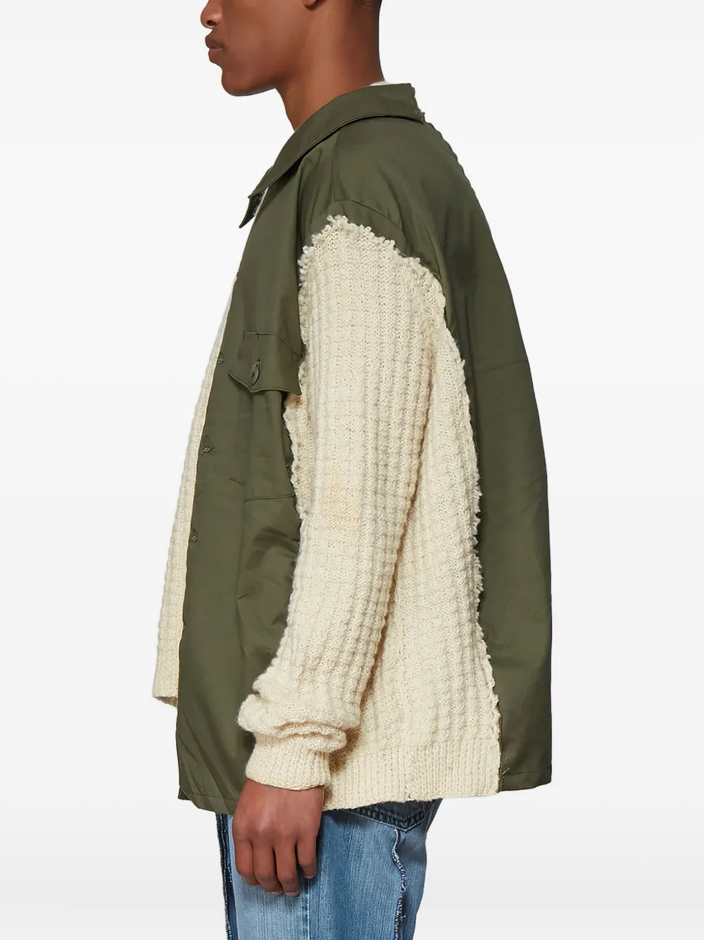 Panelled Knitted Sweater