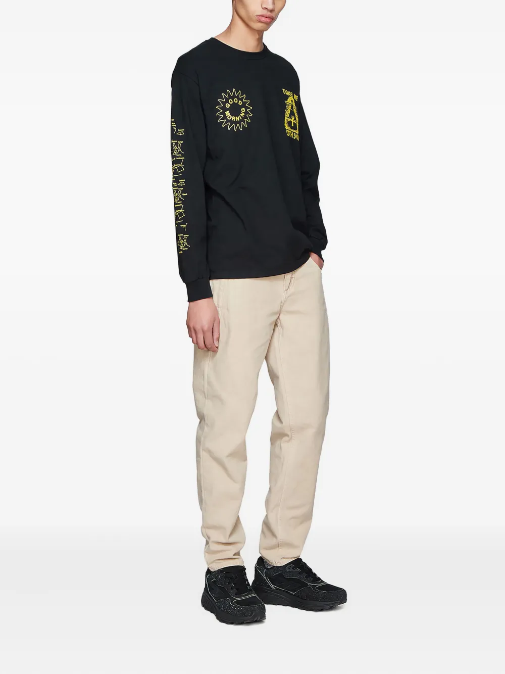 Good Morning Tapes galaxy-print long-sleeve T-shirt | T-Shirts | Image 2